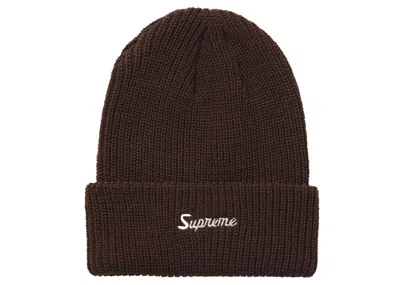 Pre-owned Supreme Loose Gauge Beanie (fw21) In Brown