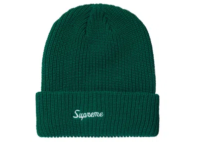 Pre-owned Supreme Loose Gauge Beanie (fw21) In Green