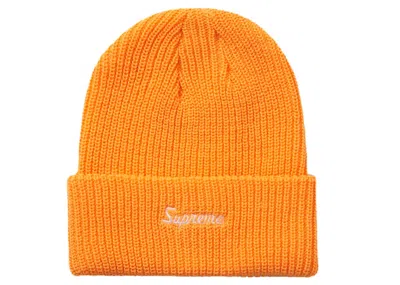 Pre-owned Supreme Loose Gauge Beanie (fw21) In Light Neon Orange