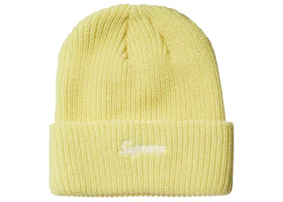 Pre-owned Supreme Loose Gauge Beanie (fw21) In Light Yellow