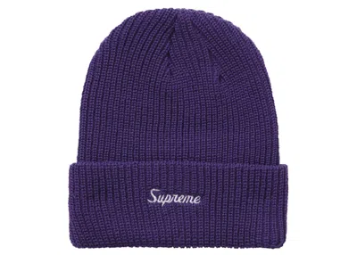 Pre-owned Supreme Loose Gauge Beanie (fw21) In Purple