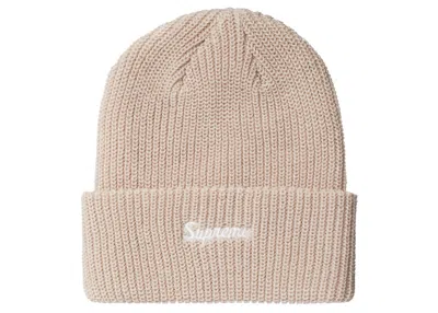 Pre-owned Supreme Loose Gauge Beanie (fw21) In Taupe