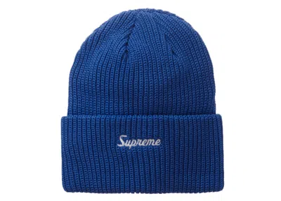 Pre-owned Supreme Loose Gauge Beanie (fw22) In Blue