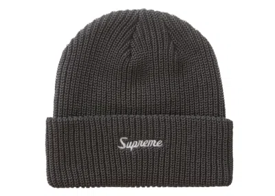 Pre-owned Supreme Loose Gauge Beanie (fw22) In Charcoal