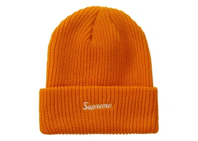 Pre-owned Supreme Loose Gauge Beanie (fw22) In Orange
