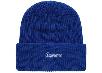 Pre-owned Supreme Loose Gauge Beanie (fw24) In Blue