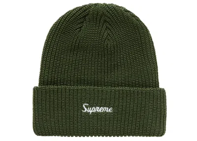 Pre-owned Supreme Loose Gauge Beanie (fw24) In Green