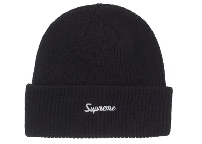 Pre-owned Supreme Loose Gauge Beanie (fw25) In Black