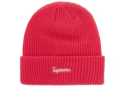Pre-owned Supreme Loose Gauge Beanie (fw25) In Bright Red