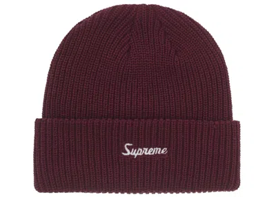 Pre-owned Supreme Loose Gauge Beanie (fw25) In Dark Red