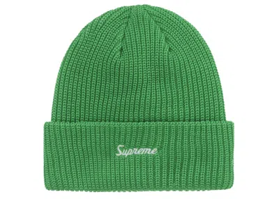 Pre-owned Supreme Loose Gauge Beanie (fw25) In Green