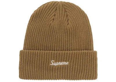 Pre-owned Supreme Loose Gauge Beanie (fw25) In Mustard In Yellow