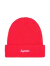 Supreme Loose Gauge Beanie Hat In Red