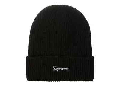 Pre-owned Supreme Loose Gauge Beanie In Black