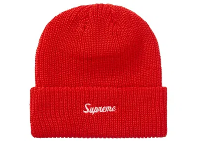 Pre-owned Supreme Loose Gauge Beanie In Bright Orange