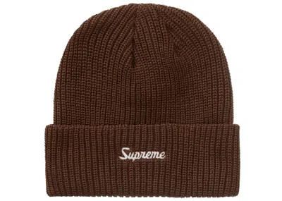 Pre-owned Supreme Loose Gauge Beanie In Brown