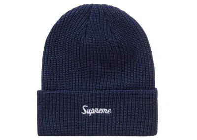 Pre-owned Supreme Loose Gauge Beanie In Dark Blue