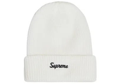 Pre-owned Supreme Loose Gauge Beanie In White