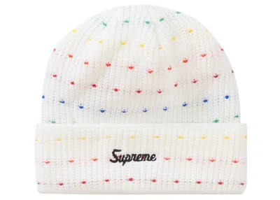 Pre-owned Supreme Loose Gauge Beanie In White