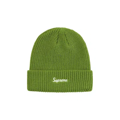 Pre-owned Supreme Loose Gauge Beanie 'light Olive' | Green | Men's Size Onesize