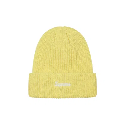 Pre-owned Supreme Loose Gauge Beanie 'light Yellow'