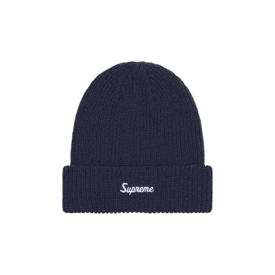 Pre-owned Supreme Loose Gauge Beanie 'navy' | Blue | Men's Size Onesize