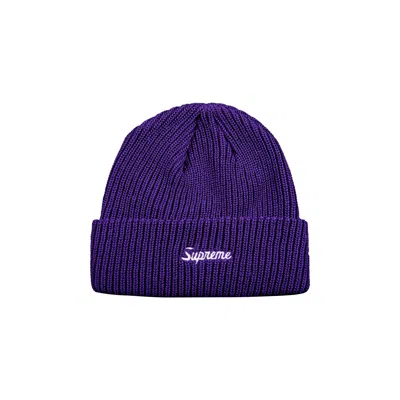 Pre-owned Supreme Loose Gauge Beanie 'purple'