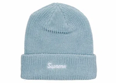 Pre-owned Supreme Loose Gauge Beanie (ss21) In Light Blue