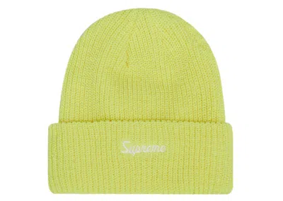Pre-owned Supreme Loose Gauge Beanie (ss22) In Light Lime