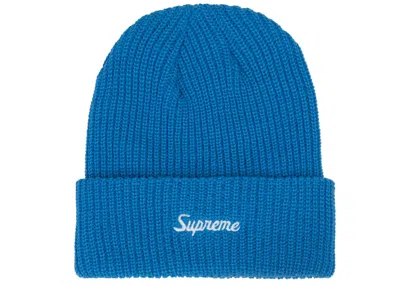 Pre-owned Supreme Loose Gauge Beanie (ss22) In Light Royal