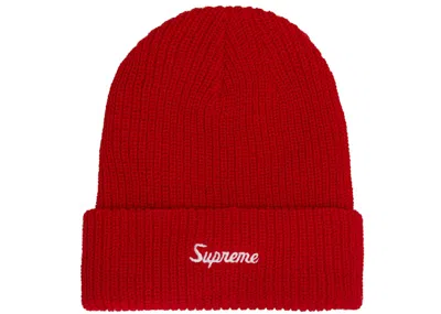 Pre-owned Supreme Loose Gauge Beanie (ss22) In Red