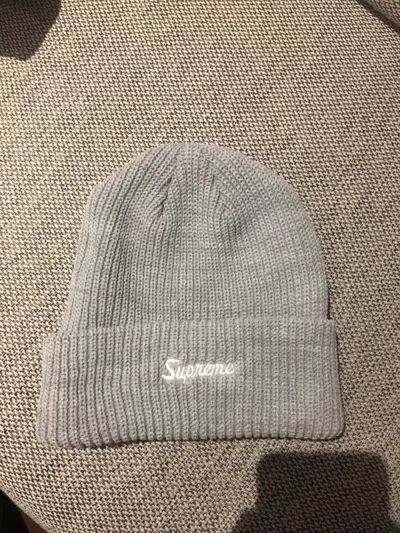 Pre-owned Supreme Loose Gauge Classic Beanie In Light Grey