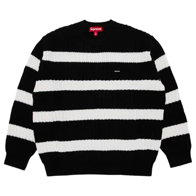Pre-owned Supreme Loose Gauge Stripe Small Box Sweater 'black' | Men's Size M