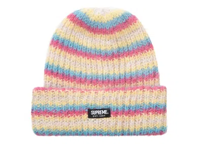 Pre-owned Supreme Loose Stripe Beanie In White