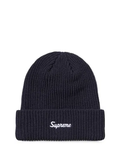 Supreme Loose-gauge Beanie Hat In Blue