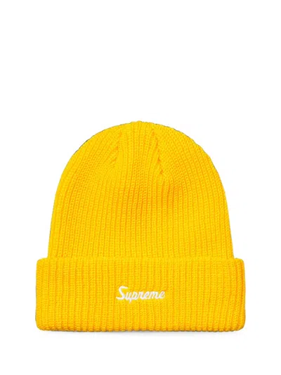 Supreme Loose-gauge Beanie Hat In Yellow