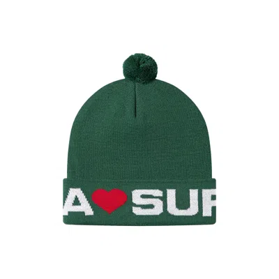 Pre-owned Supreme Love  Beanie 'dark Green'