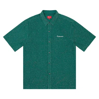 Pre-owned Supreme Lurex Short-sleeve Shirt 'green' | Men's Size Xl
