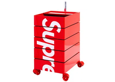 Pre-owned Supreme Magis 5 Drawer 360 Container In Red