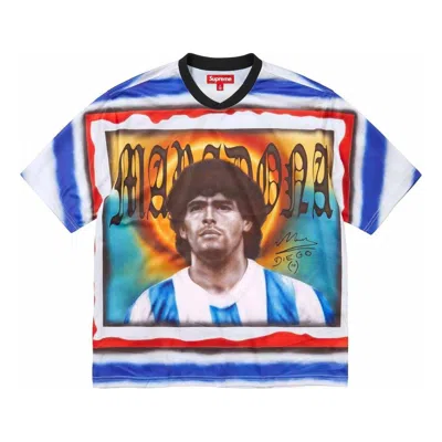 Supreme Maradona Soccer Jersey 'multi-color' In Blue