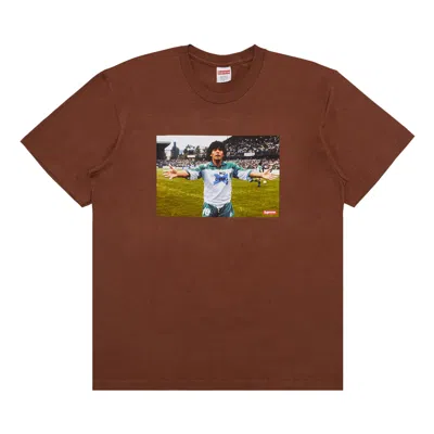Pre-owned Supreme Maradona Tee 'brown'
