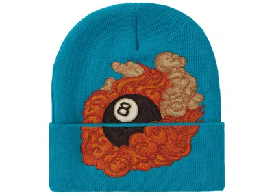 Pre-owned Supreme Martin Wong 8ball Beanie In Bright Blue