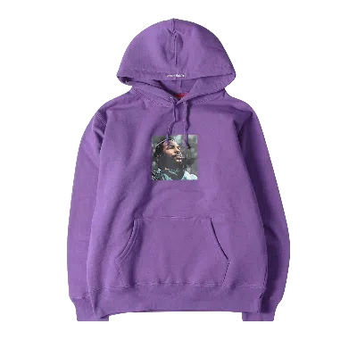 Pre-owned Supreme Marvin Gaye Hooded Sweatshirt 'violet' In Purple