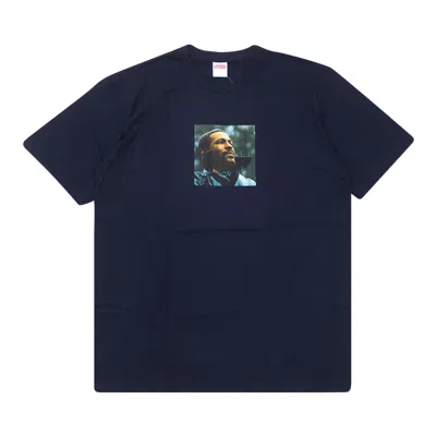 Pre-owned Supreme Marvin Gaye Tee 'navy' In Blue