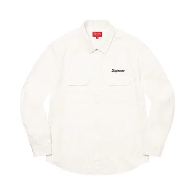 Pre-owned Supreme Mary Work Shirt 'white' | Men's Size L