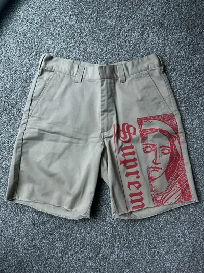 Pre-owned Supreme Mary Work Shorts In Beige
