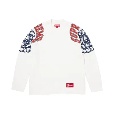 Pre-owned Supreme Mascot Long-sleeve Football Top 'white' | Men's Size M