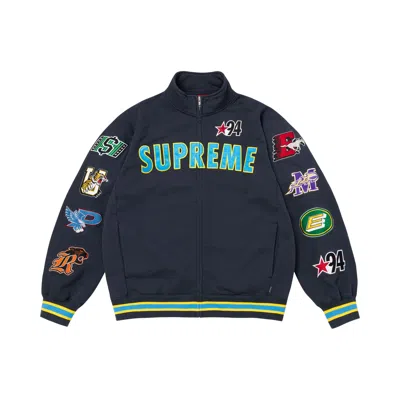 Pre-owned Supreme Mascots Zip Up Sweatshirt 'navy' | Blue | Men's Size M