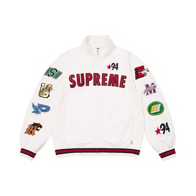 Pre-owned Supreme Mascots Zip Up Sweatshirt 'white' | Men's Size M
