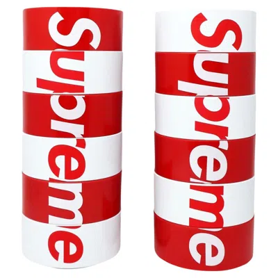 Pre-owned Supreme Massimo Vignelli X  X Heller Bowls, Red, White, 1964, Spring 2023 In Gray
